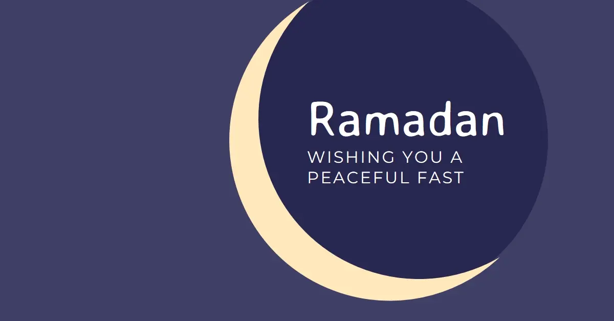 A peaceful Ramadan to you and yours purple modern-color-block