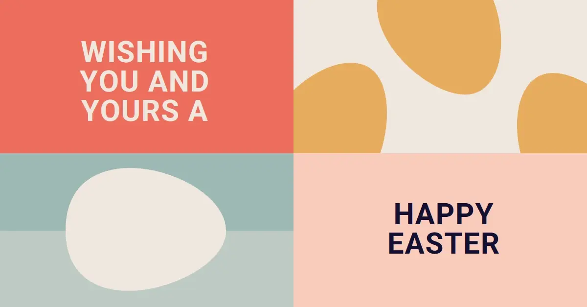 Happy Easter to you and yours orange modern-color-block