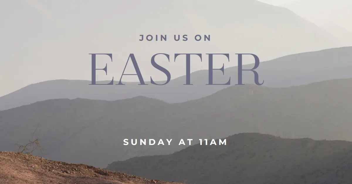 Join us Easter Sunday gray modern-simple