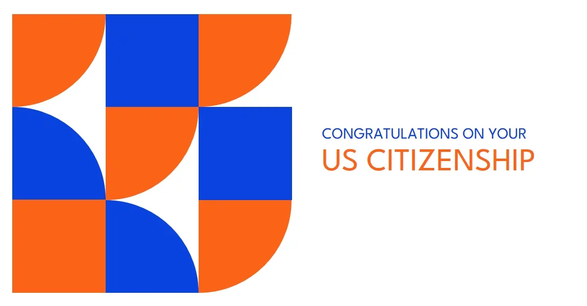 Congratulations on citizenship red modern-geometric-&-linear