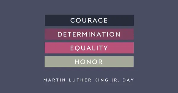 Honoring Martin Luther King purple modern-simple