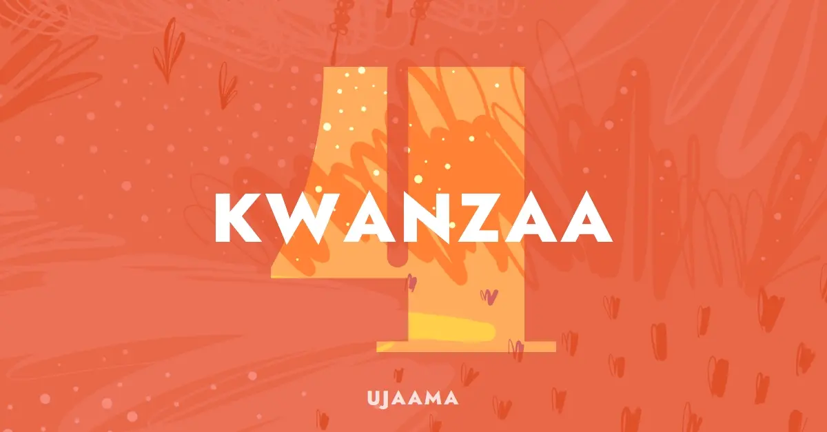 Celebrate the fourth day of Kwanzaa orange organic-simple