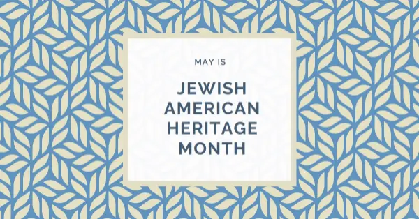 Celebrating Jewish American Heritage blue modern-simple
