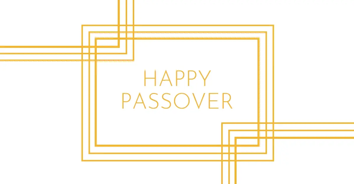 Happy Passover white modern-geometric-&-linear