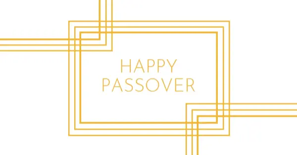 Happy Passover white modern-geometric-&-linear