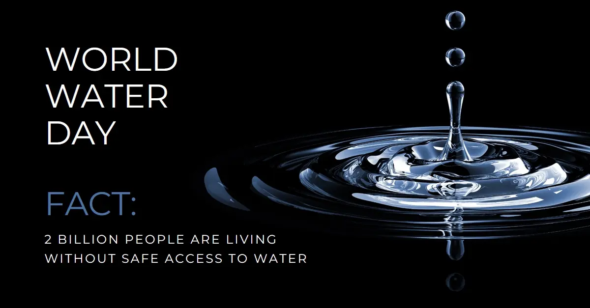 Celebrate World Water Day black modern-simple