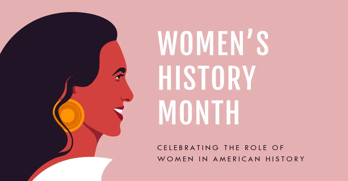 Celebrating Women's History Month pink modern-color-block