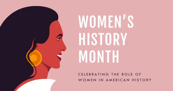 Celebrating Women's History Month pink modern-color-block