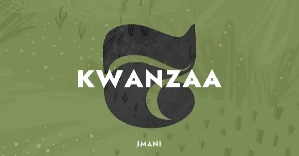 Celebrate the seventh day of Kwanzaa green organic-simple