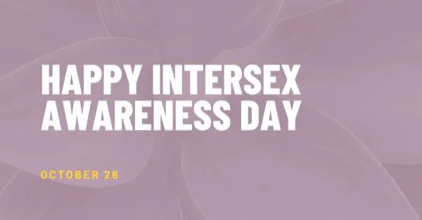 Happy Intersex Awareness Day purple modern-bold