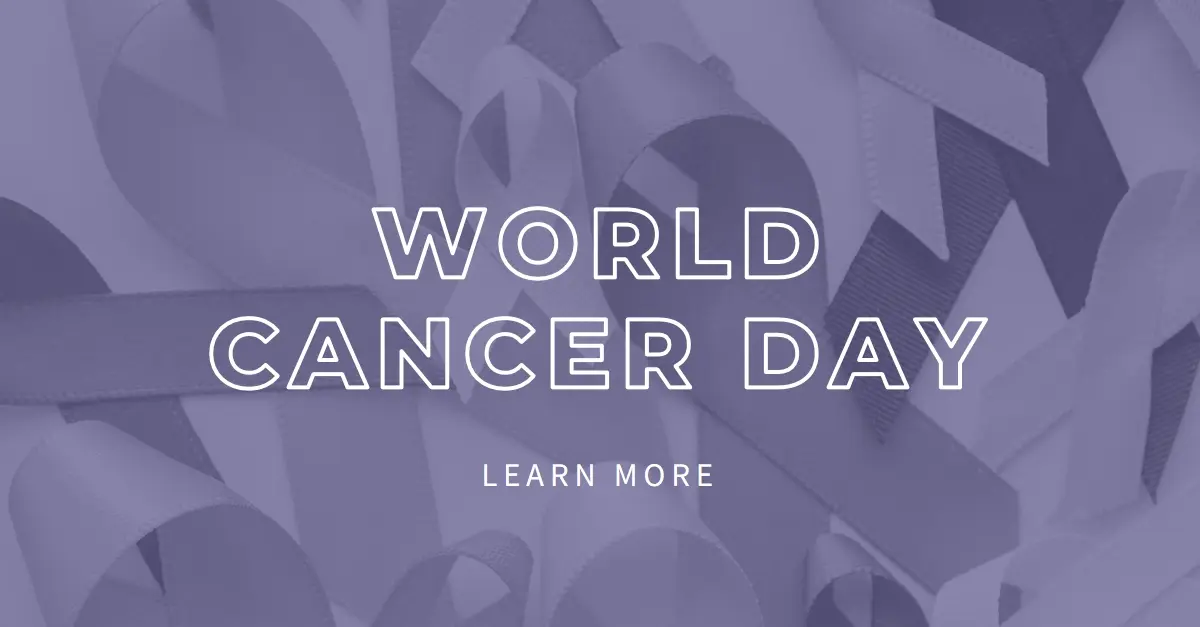 World Cancer Day purple modern-simple