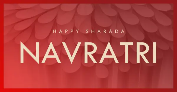 Happy Sharada Navaratri red modern-simple