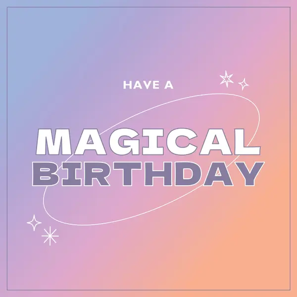 Magical birthday purple magical, modern, gradient