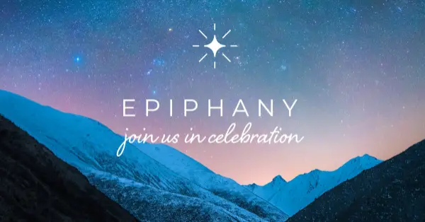 Epiphany celebration blue modern-simple