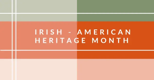 Celebrating Irish American Heritage Month orange modern-geometric-&-linear