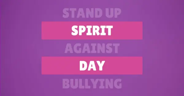 Stand up against bullying purple modern-bold