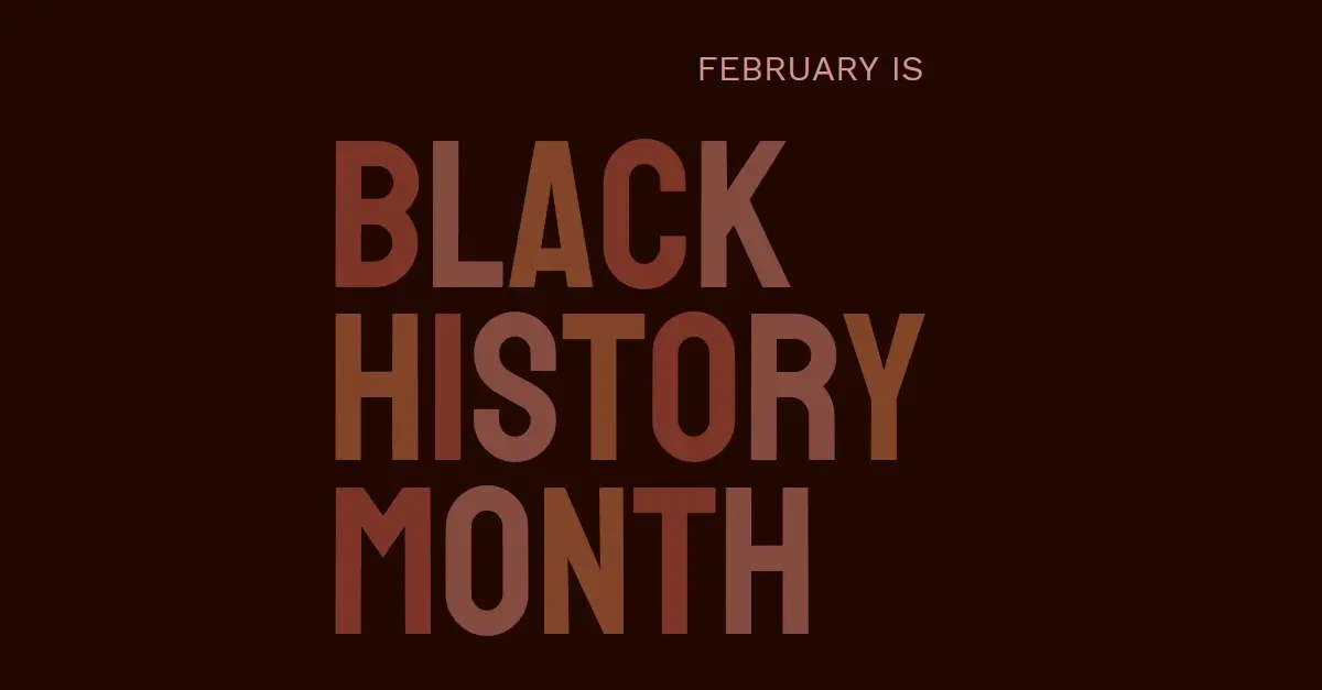 Celebrating Black History Month brown modern-bold