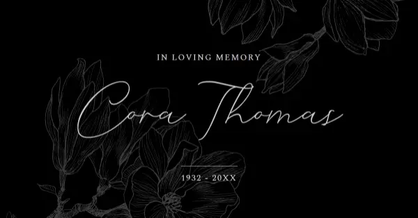 Loving memories black vintage-botanical