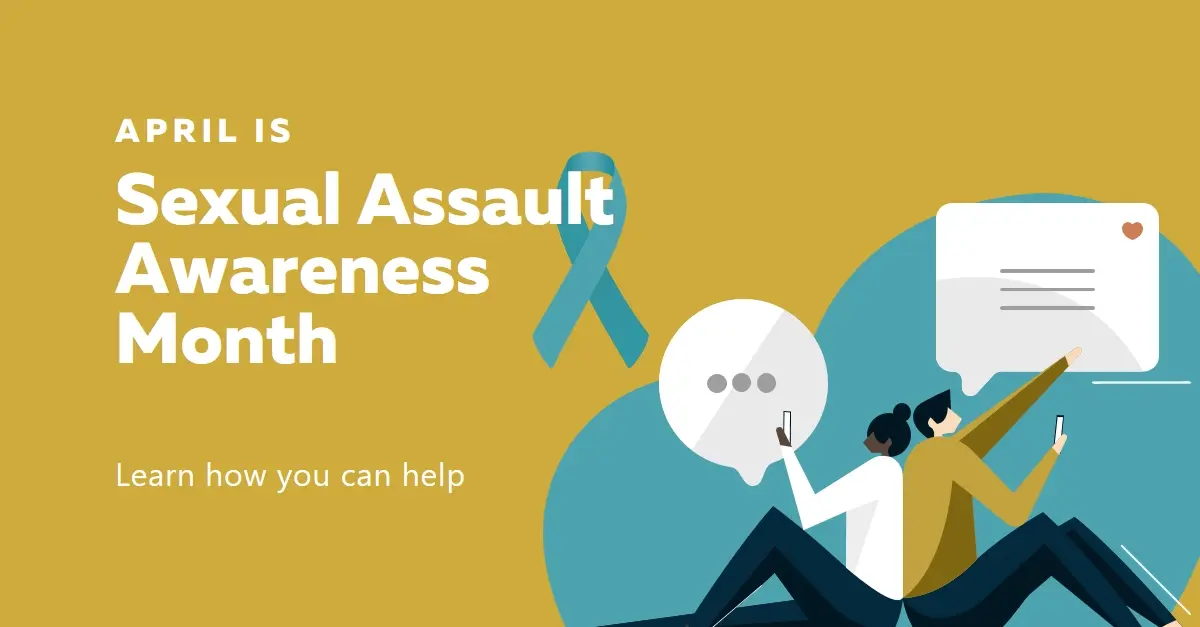 Sexual assault awareness yellow modern-color-block