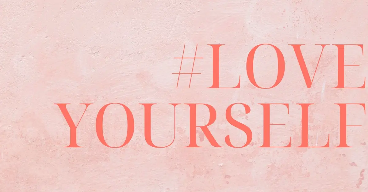 Love yourself pink modern-simple