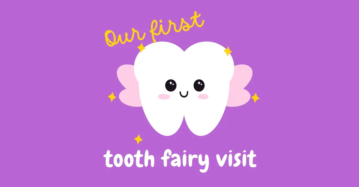 First brush with the tooth fairy purple whimsical-color-block