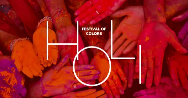 Festival of Colors red modern-simple