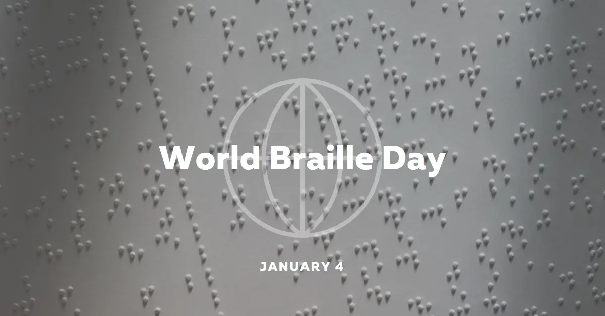 Celebrate World Braille Day gray modern-simple