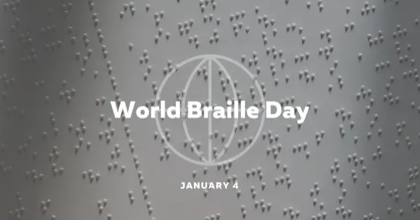 Celebrate World Braille Day gray modern-simple