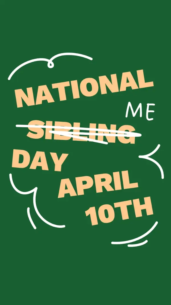 National me day green modern bold