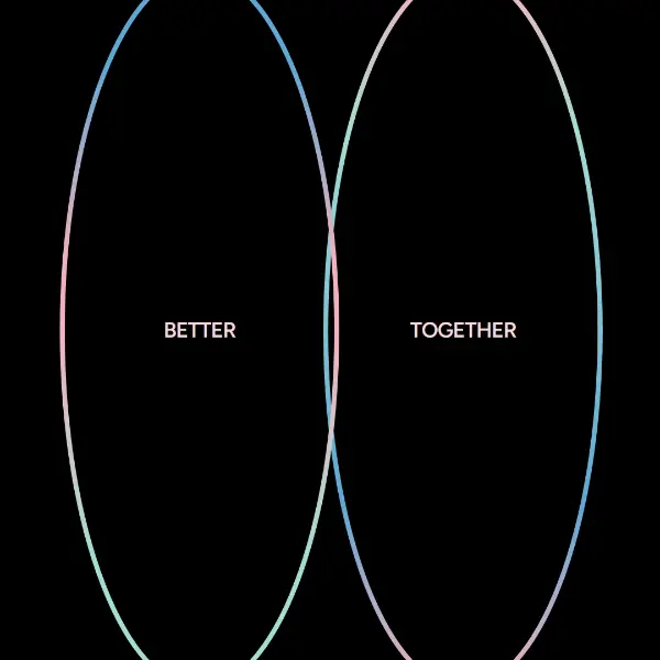 Simply better together black modern gradients graphical