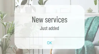 Service notification white modern-simple