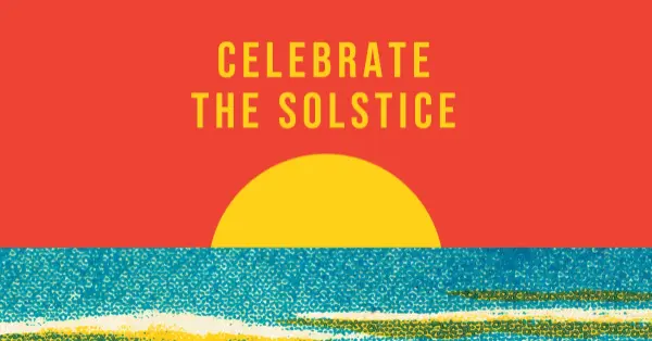 Celebrate the solstice red vintage-retro