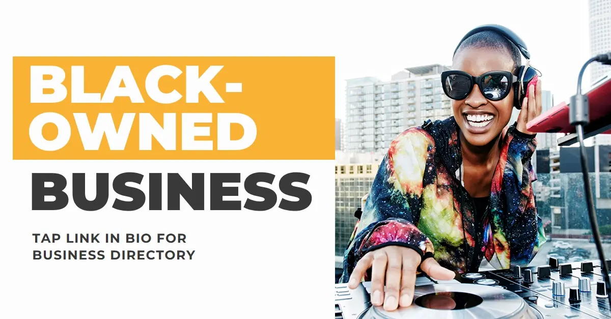 Celebrate Black-owned businesses white modern-bold