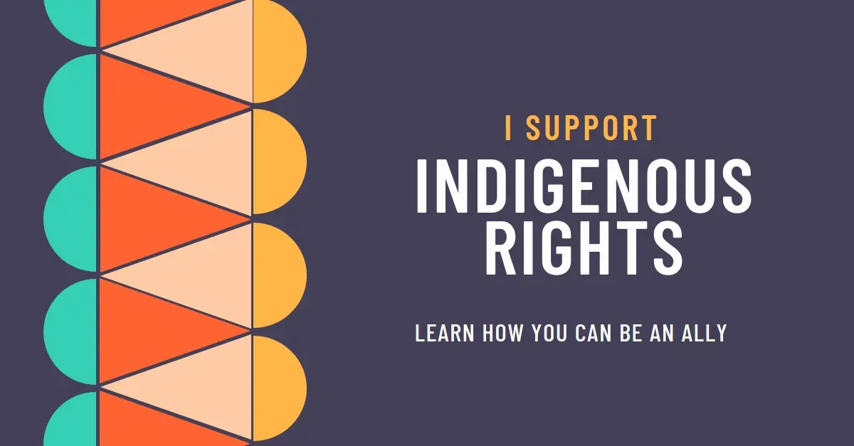 Support Indigenous rights blue modern-color-block