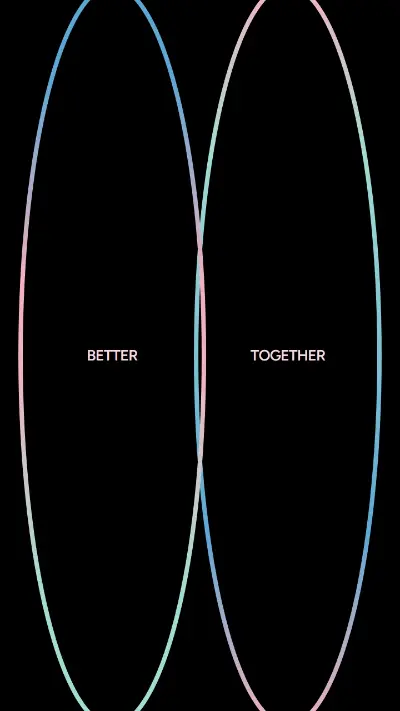 Simply better together black modern gradients graphical