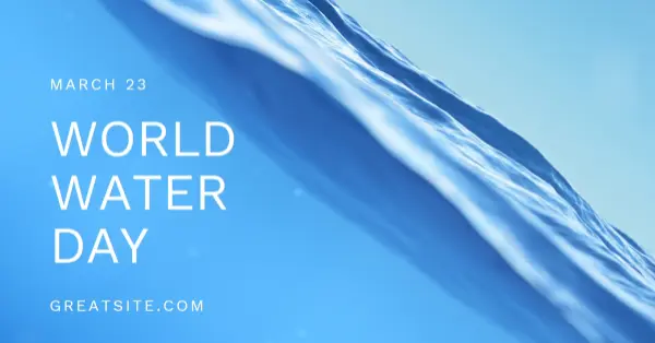 World Water Day blue modern-simple