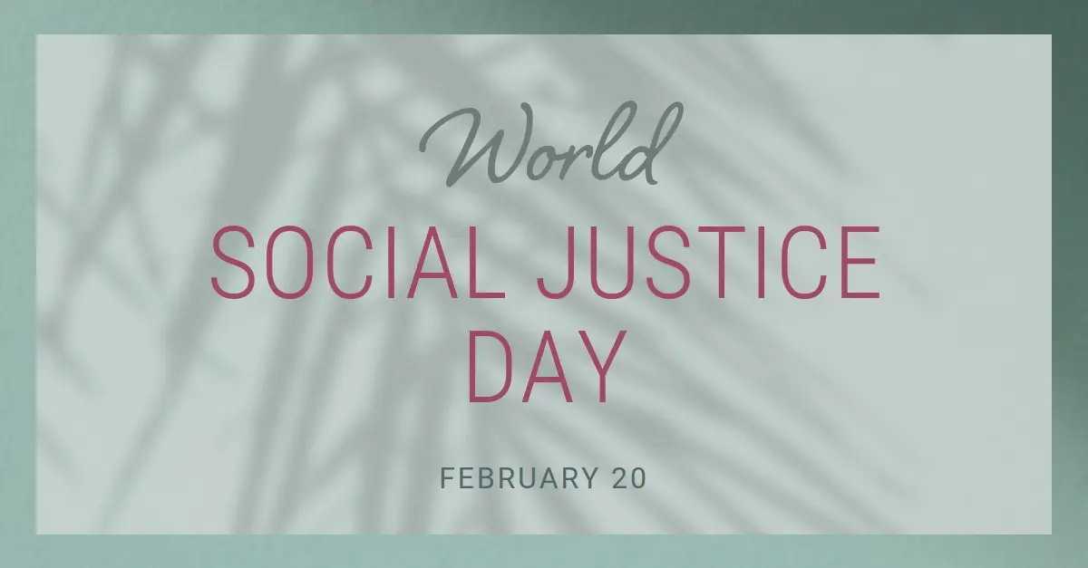 World Social Justice Day green modern-simple