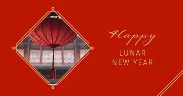 Celebrating Lunar New Year red modern-simple