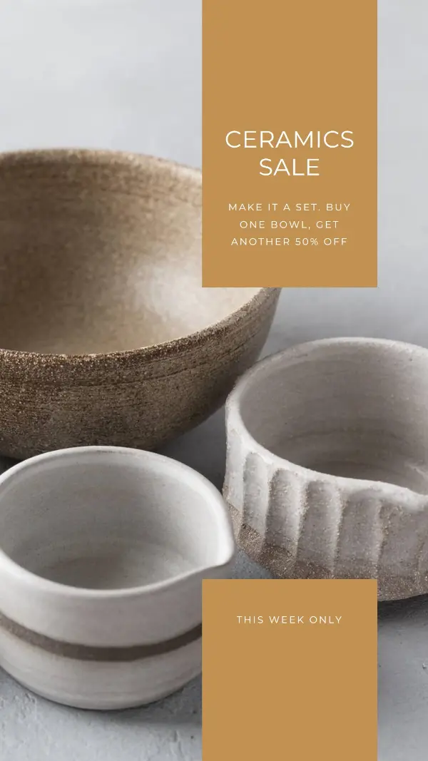 Pottery sale brown modern-simple