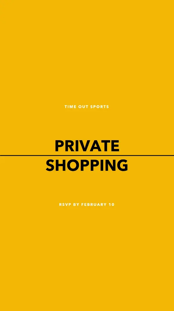 Private shopping event yellow modern-simple