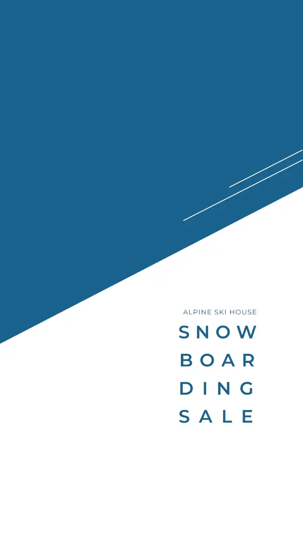 Ski lines blue modern-simple