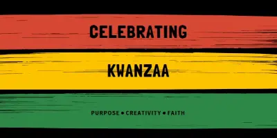 Kwanzaa greetings black modern-bold