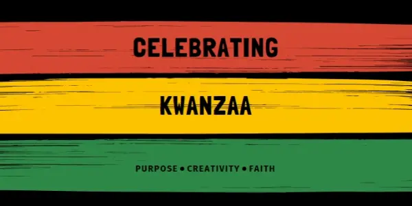 Kwanzaa greetings black modern-bold