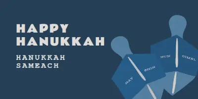 Hanukkah traditions blue modern-color-block