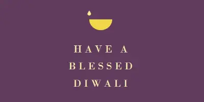 Diwali blessings purple modern-simple