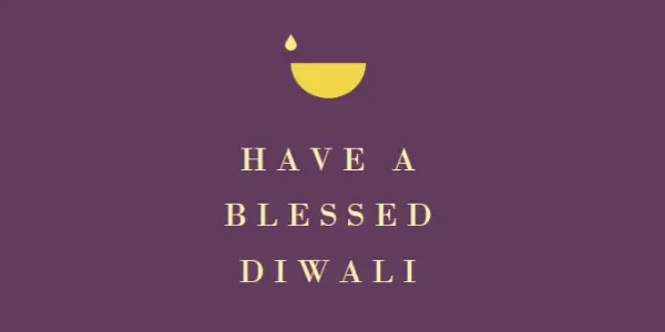 Diwali blessings purple modern-simple