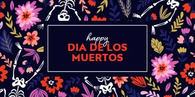 Fiesta de los Muertos black whimsical-color-block