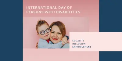 Celebrating persons with disabilities pink modern-simple