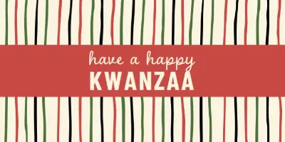 Have a happy Kwanzaa yellow whimsical-line