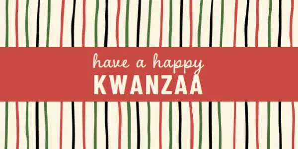 Have a happy Kwanzaa yellow whimsical-line